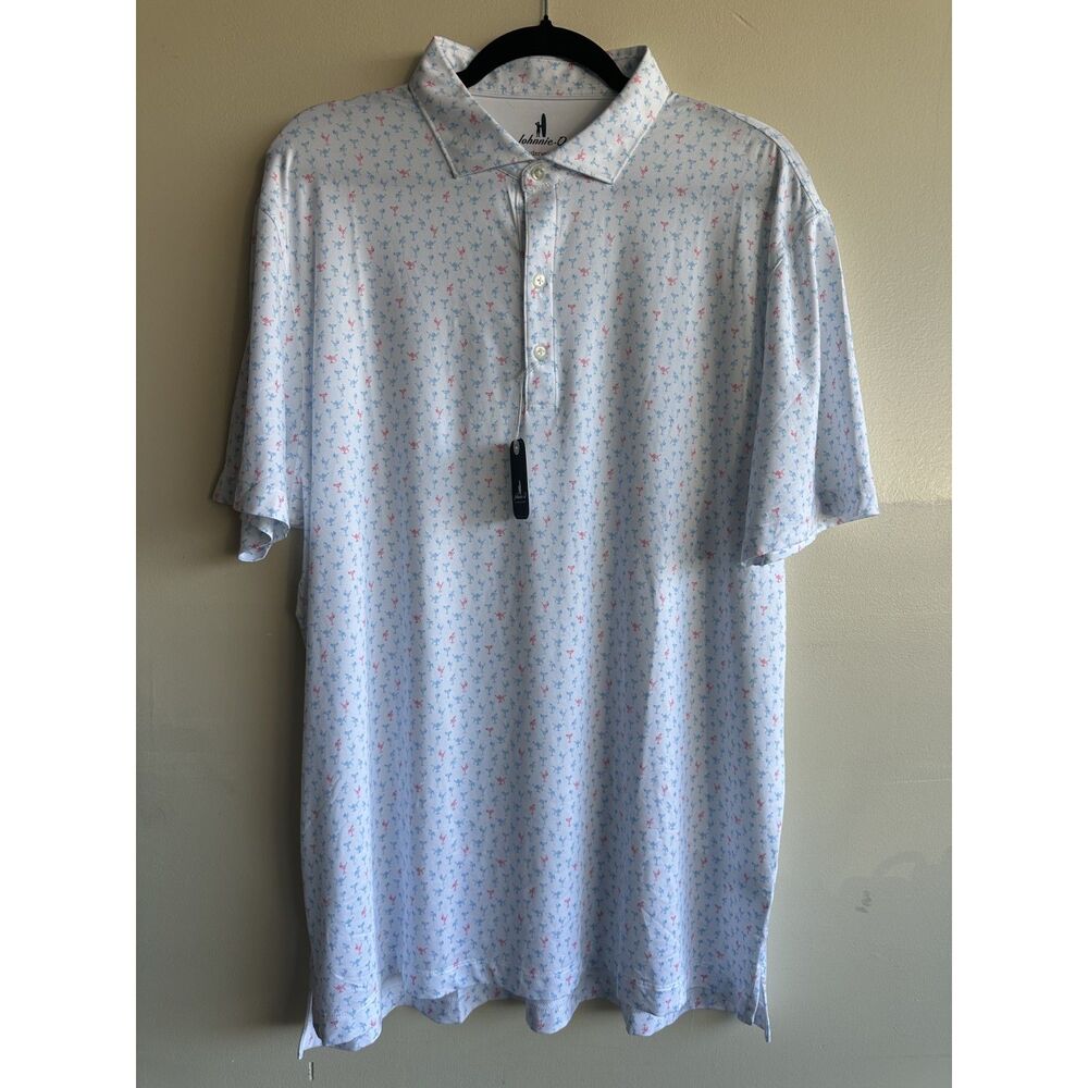 NWT Johnnie-O Featherweight Pin Up XL Martini Cocktail Print Performance Golf